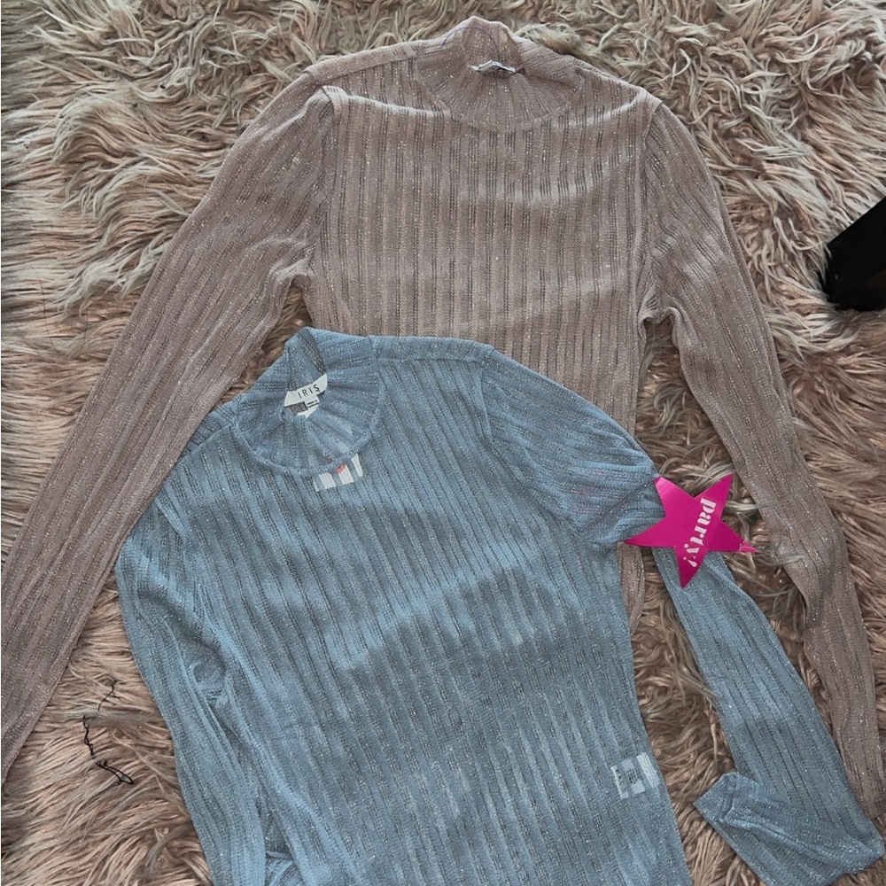 Long sleeve mesh top